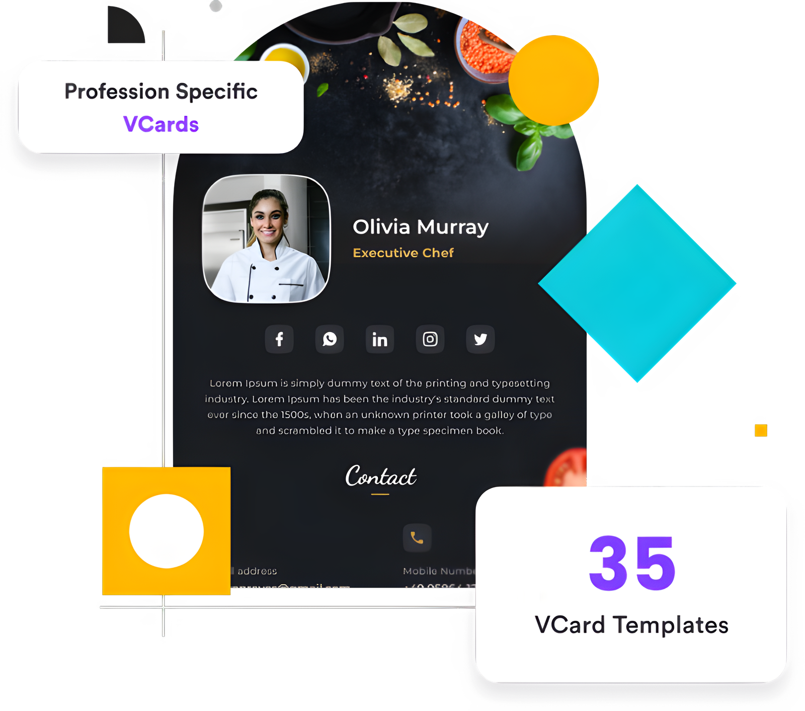 Digital vCard Illustration